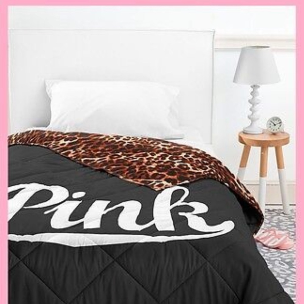 PINK Victoria's Secret Leopard Print Bedding Set